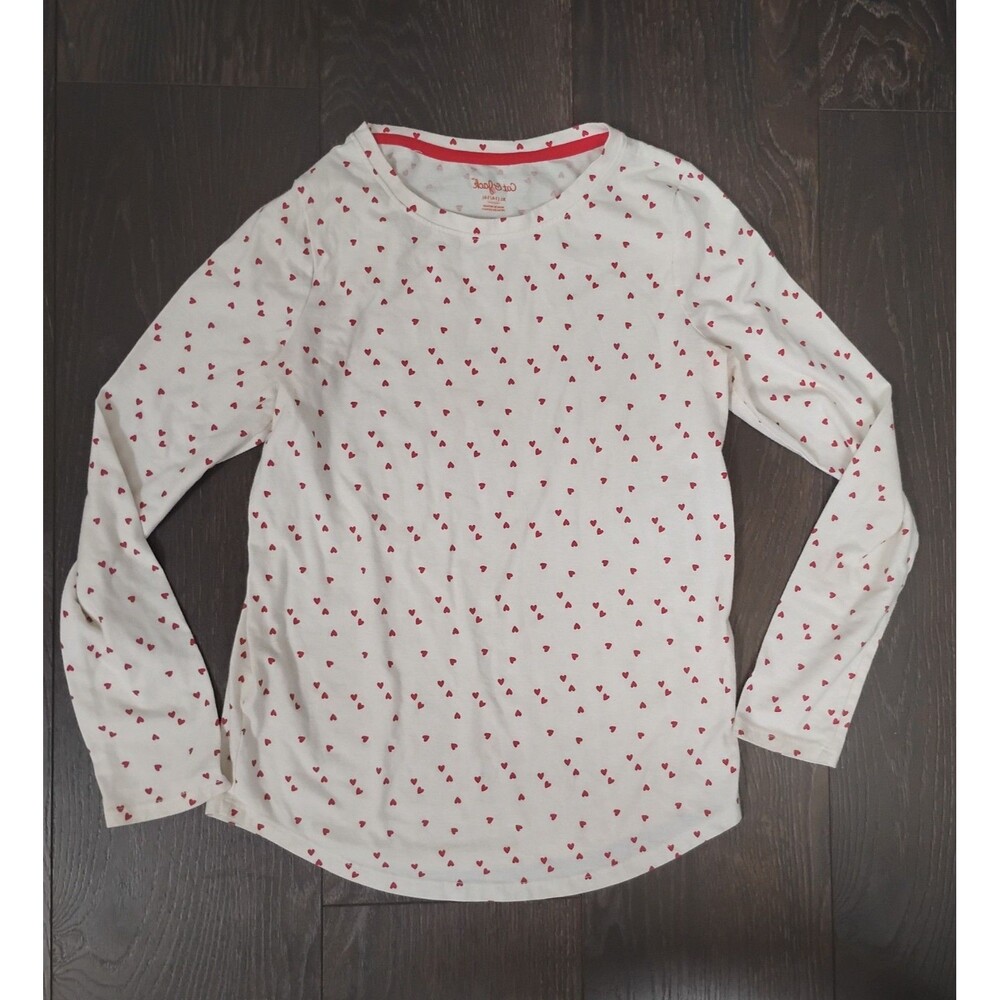 Cat & Jack Girls Long Sleeve Heart T-Shirt Tee Shirt XL 14/16